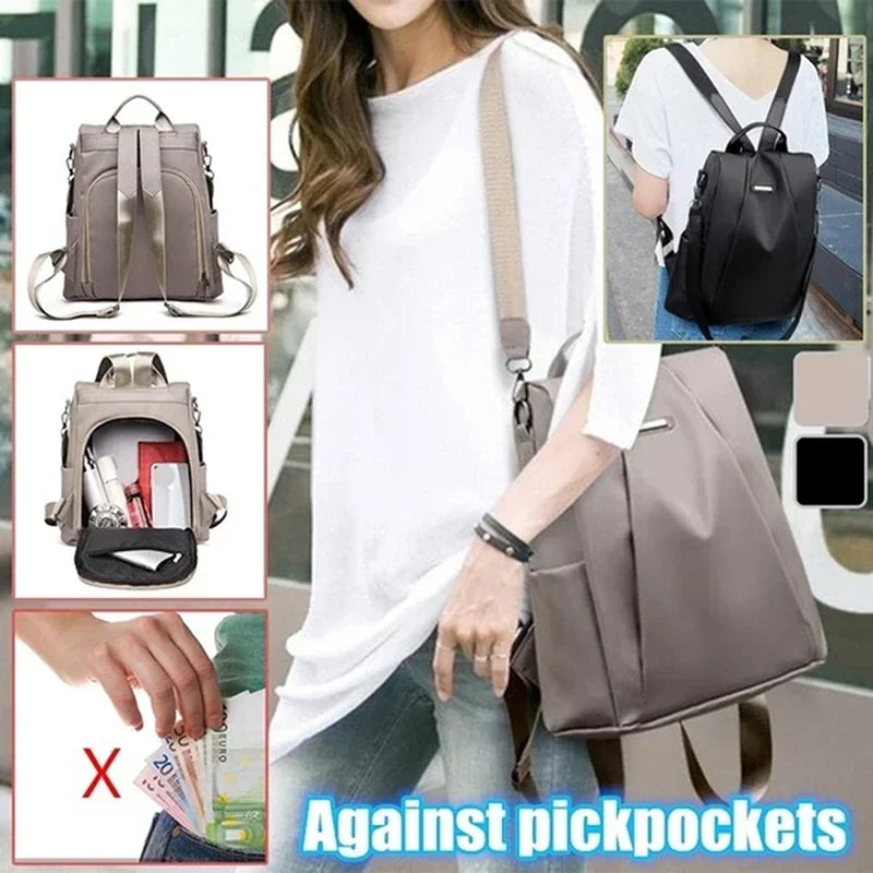 Nylon Women's Backpack with Shoulder Strap